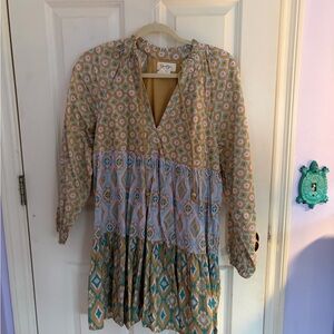 Colorful Geometric Patterned Dress